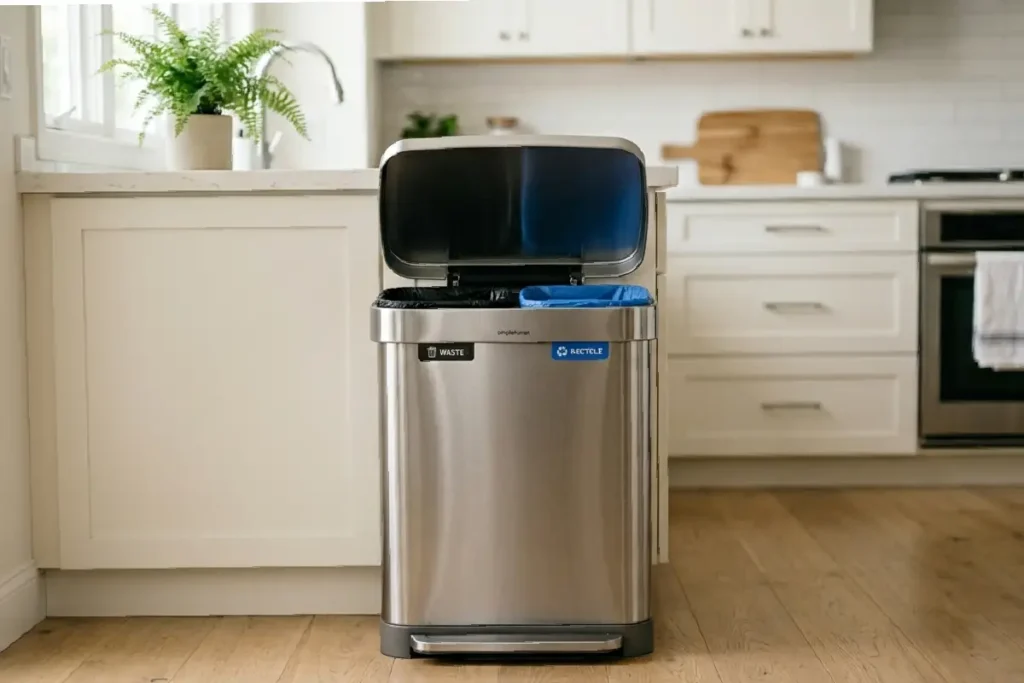 Lixeira moderna para cozinha organizada